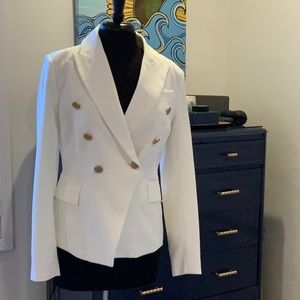 Walter Baker White Blazer with Gold Buttons